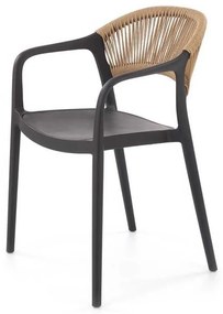 Scaun de bucătărie Auryn, maro / negru