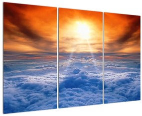 Tablou modern - soarele deasupra norilor