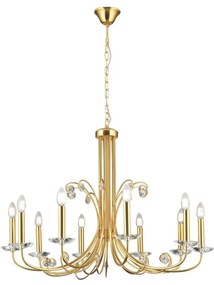 Candelabru stil clasic cu cristal K9 ARIANE 10L auriu