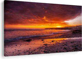 Tablou cu apus de soare la mare (90x60 cm)