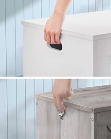 Vasagle Cufăr de depozitare GRETA, 76x48x40 cm, alb