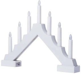 Sfeșnic LED de Crăciun 7xLED/2xAA alb