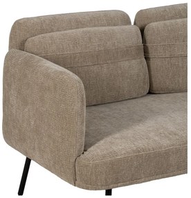 Canapea bej cu tapițerie din chenille 127 cm Bind – Ixia
