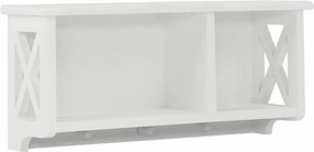 Raft RAFAELLO, alb, lemn, 55x17x25 cm