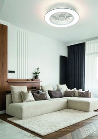 Lustra LED Smart cu Ventilator si telecomanda ALISIO XL alb