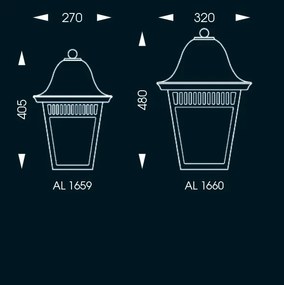 Aplica iluminat exterior din fier forjat, WL 3641