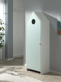 Dulap pentru Copii Căsuță, Verde Mentă, (MDF) – CASAMI – Vipack