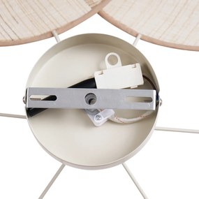 Plafonieră Japandi crem cu abajur din in - Aisha