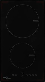 vidaXL Plită cu inducție cu 2 arzătoare, control tactil, sticlă 3500 W