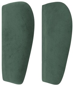 Tablie de pat cu aripioare verde inchis 83x23x78 88 cm catifea 1, Verde inchis, 83 x 23 x 78 88 cm