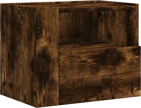 vidaXL Noptieră de perete, stejar fumuriu, 45x30x35 cm