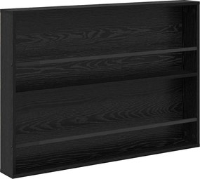 vidaXL Raft pentru reviste Stejar Negru 100 x 12 x 70 cm Lemn compozit