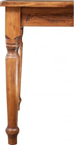 Masa fixa, L120 80 H80 cm, cu sertar, lemn masiv nuc antic