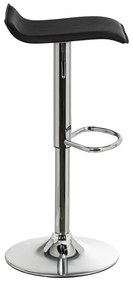 Set de scaune de bar negru cu înălțime ajustabilă 2 buc. tapițat (înălțime șezut 63 cm) – Casa Selección