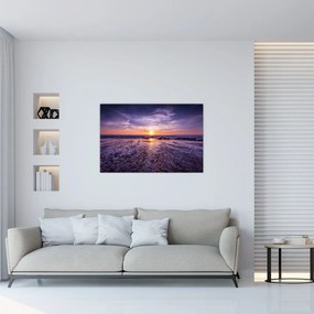 Tabloul cu plaja - apus de soare (90x60 cm)