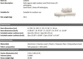 Canapea pentru exterior design LUX Laguno right