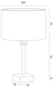 Veioza, lampa de masa eleganta ABBANO alb
