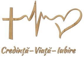 DUBLEZ | Autocolant de perete - Credință, Viață, Iubire