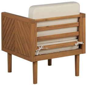 Set mobilier de grădină Blas (lemn deschis + crem alb). 1077929