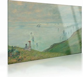 Tablou pe sticlă - Henri Fantin-Latour, Cliffs at Pourville, reproducere (70x50 cm)