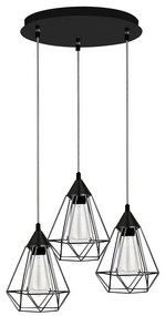 Lustra design modern minimalist Paolo 3L neagra NVL-7605189