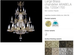 Candelabru XXL Cristal Bohemia Exclusive ARABELA dia. 1200x1700