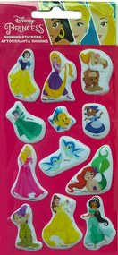 Prințesele Disney Pink Set de autocolante din spumă strălucitoare și pufoasă Disney Princess