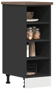 vidaXL Dulap inferior &quot;Riga&quot;, negru, 30x44,5x81,5 cm, PAL