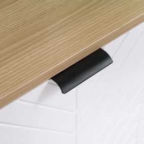 HOMCOM Bufet de depozitare scăzut mobilier cu 2 dulapuri 4 uși model de șevalet rafturi reglabile 120 x 35 x 77,4 cm alb | Aosom Romania