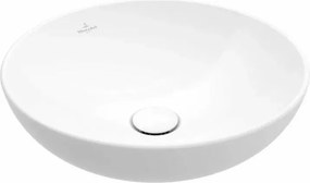 Lavoar rotund tip bol Villeroy&Boch Loop&Friends 38cm cu preaplin TitanCeram, montare pe blat, alb