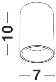 Spot aplicat tavan / plafon design modern minimalist NED alb