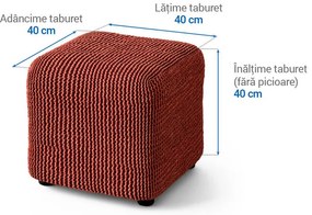 Huse bielastice COSTINA culoarea cupru taburet (40 x 40 x 40 cm)
