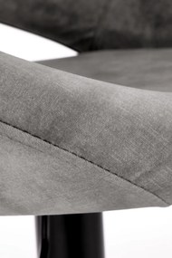 Scaun de bar H102 velvet gri