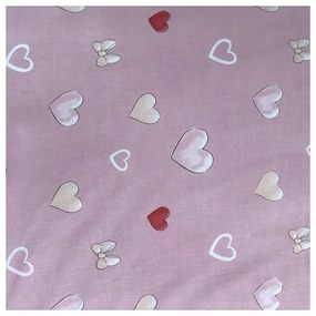Lenjerie de pat pentru copii roz din bumbac pentru pat de o persoană 140x200 cm Minnie "Balloon" – Jerry Fabrics