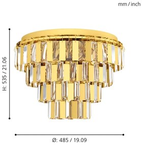 Eglo 99096 - Lustră pe lanț ERSEKA 7xE14/40W/230V