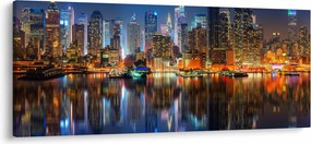Tablou cu Manhattan noaptea (120x50 cm)