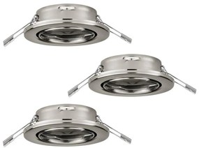 SET 3x corp de iluminat încastrat pentru baie Eglo 75675 AGULO 1xGU10/35W/230V IP23 crom