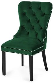Scaun tapitat Madame negru-verde - H 101 cm