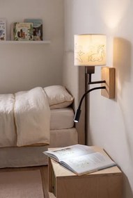 Brilagi - Lampă LED flexibilă BOBO WOOD 1xE27/25W/230V + LED/3W stejar/negru/alb/buc.