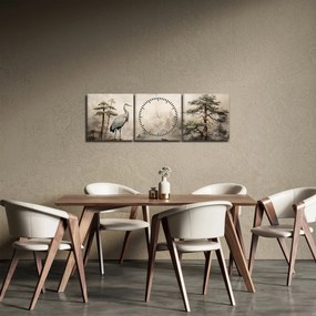 Tablou - Desen animat peisaj (cu ceas) (90x30 cm)