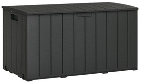 Outsunny Cufăr de Exterior cu 2 Mânere și 2 Roți, 122.4x62x64.5 cm, Negru | Aosom Romania