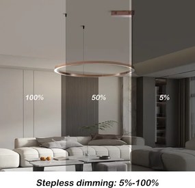 Immax NEO 07327L - lustră LED reglabilă pe cablu FINO 55W/230V 80 cm aur roz Tuya + telecomandă