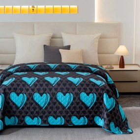 Cuvertura de pat KASUGA, turcoaz Dimensiune: 170 x 210 cm