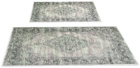 Covorașe de baie verzi-gri 2 buc. 60x100 cm – Foutastic