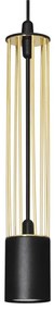 LED Lustră pe cablu BARS 3xGU10/4,8W/230V neagră/aurie