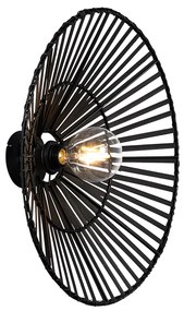 Aplică de perete orientală din bambus negru - Pua