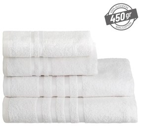 Prosop alb din bumbac din frotir 50x100 cm Simple – Casa Selección