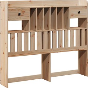 vidaXL Tăblie de pat cu depozitare, 135 cm, lemn masiv de pin