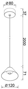 Pendul LED design minimalist modern, GRUISSAN negru MA-8466