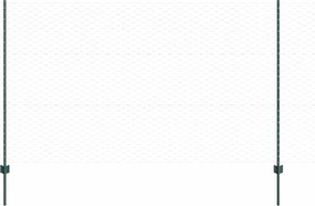 vidaXL Gard cu Stâlp Verde 1,4 x 10 m Oțel și PVC